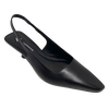 Made in Brazil by Carrano this little sling back has a slightly asymmetrical elongated toe shape, a 6cm heel the is located slightly off centre from the heel and is a comfortable and elegant shape that will look as great with your favourite jeans as it will with your corporate or elevated wear.