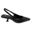 Made in Brazil by Carrano this little sling back has a slightly asymmetrical elongated toe shape, a 6cm heel the is located slightly off centre from the heel and is a comfortable and elegant shape that will look as great with your favourite jeans as it will with your corporate or elevated wear.