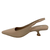 Made in Brazil by Carrano this little sling back has a slightly asymmetrical elongated toe shape, a 6cm heel the is located slightly off centre from the heel and is a comfortable and elegant shape that will look as great with your favourite jeans as it will with your corporate or elevated wear.