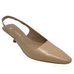 Made in Brazil by Carrano this little sling back has a slightly asymmetrical elongated toe shape, a 6cm heel the is located slightly off centre from the heel and is a comfortable and elegant shape that will look as great with your favourite jeans as it will with your corporate or elevated wear.