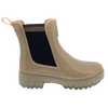These great little wet weather boots are made from recycled materials using 100% renewable energy. Made by Lemon Jelly in Portugal you'll notice the beautiful lemon aroma as soon as you open the box! The contrast of the black elastic sides is aesthetically pleasing against the shiny Dusty Nude colouring of the boot and translucent chunky sole,