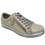 German-designed, all-day sneakers that are both lace-up and zipped for easy wearing. &nbsp;With an extra pair of laces, grey rubbed sole and removable insole for those with orthotics, these are a must-have for those looking for style and practicality.&nbsp;