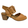 This beautifully soft sandal is made from a soft supple tan (coconut) leather, has a chunky stacked leather 6cm heel and offers plenty of support across the toes as well as across the instep with its wide buckled strap. This robust little sandal would work well as an elevated casual addition to your wardrobe or as an every day or work shoe. Made by Rilasarre.
