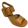 This beautifully soft sandal is made from a soft supple tan (coconut) leather, has a chunky stacked leather 6cm heel and offers plenty of support across the toes as well as across the instep with its wide buckled strap. This robust little sandal would work well as an elevated casual addition to your wardrobe or as an every day or work shoe. Made by Rilasarre.