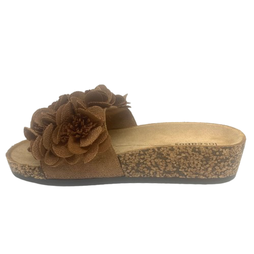 los cabos slide with flower detail colour truffle