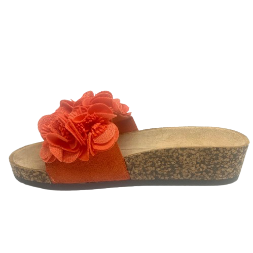 los cabos slide with flower detail colour tango