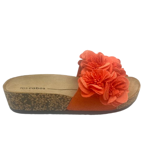 los cabos slide with flower detail colour tango
