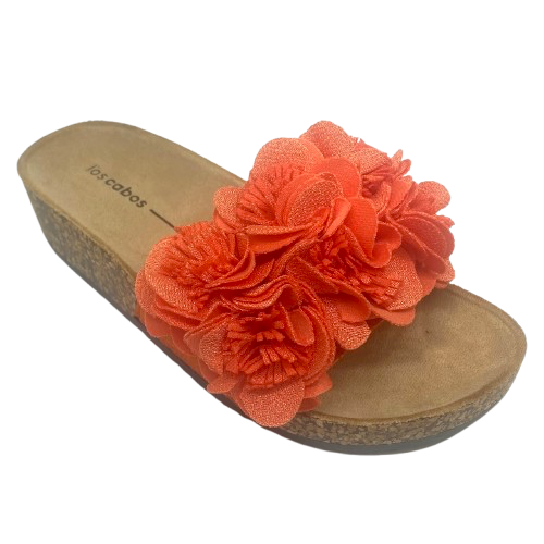 los cabos slide with flower detail colour tango