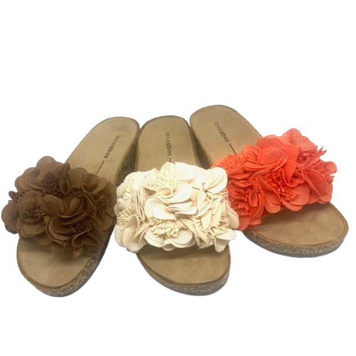 los cabos flower slide colour natural tango truffle