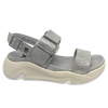 Super comfy and stylish, you'll have this sandal on high repeat all summer. Made with man made materials, it has a super comfy footbed with arch support and is adjustable across the instep and around the heel. The soft metallic finish has a skin pattern on the front strap and metallic detail on the wedge which both add to the look.