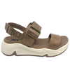 Super comfy and stylish, you'll have this sandal on high repeat all summer. Made with man made materials, it has a super comfy footbed with arch support and is adjustable across the instep and around the heel. The soft metallic finish has a skin pattern on the front strap and metallic detail on the wedge which both add to the look.