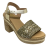 With it's retro flavour, light weight poly platform sole and metallic finish these little sandals could be you ultimate party shoe! Made in Spain.