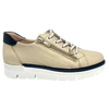 Super comfortable and gorgeous! These sleek leather sneakers are made in Spain, have an easy access zip entry and are versatile combination of colours and pattern. Wear them with your dress, skirt, pants or shorts and you'll look fabulous season after season&nbsp;