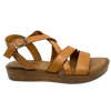 An everyday little tan sandal that will soon become a favourite go to. Made on a low wedge with a cushioned sole by Rilasarre.