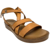 An everyday little tan sandal that will soon become a favourite go to. Made on a low wedge with a cushioned sole by Rilasarre.