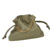 Made is Spain by Unisa in the softest of leathers, this little drawstring bag measures 27cm x 24cm and has a long leather shoulder strap as well has a shorter gold chain strap.