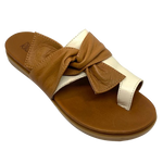 ou'll be destined for comfort in these moulded sole thongs. A soft leather upper in tan will have you happily slipping into these every day.