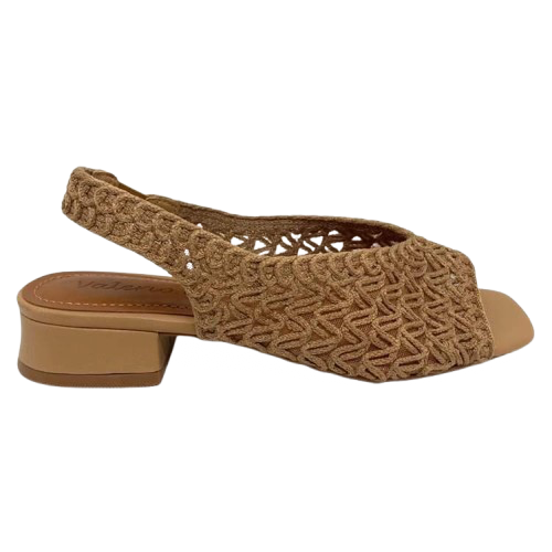 This super soft mesh and embroidered sandal offers a comfortable fit to those who suffer from bunions or "bumpy bits". It's low 3cm heel and wide peep toe also add to it's overall comfort. Made in Brazil.