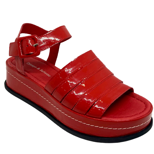 Flatforms are a great way to add height and still enjoy the comforts of a flat shoe. These fun and fabulous sandals form Django and Juliette have great foot coverage and support and are sure to brighten your summer wardrobe.
