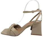 This 7cm heeled sandal is in a great neutral colour way and a handy addition to any wardrobe. A great shaped chunky heel means you'll be stable in uneven ground and look fabulous too! The straps across the toes are soft and flexible and well placed. The ankle strap dainty.