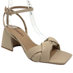 This 7cm heeled sandal is in a great neutral colour way and a handy addition to any wardrobe. A great shaped chunky heel means you'll be stable in uneven ground and look fabulous too! The straps across the toes are soft and flexible and well placed. The ankle strap dainty.