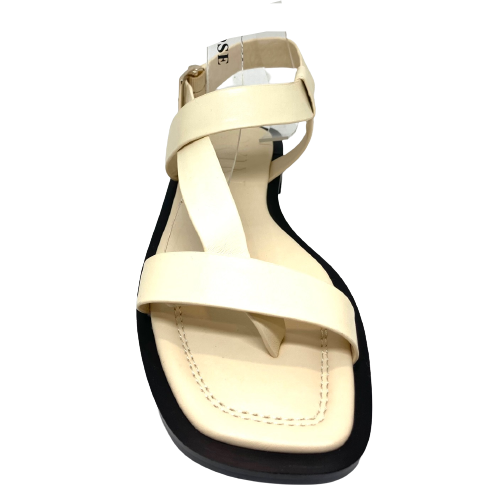 These little flat summer thong sandals from Skins Footwear are available in two great colours...oat and latte. The cushioned foot bed and well placed straps make it a flattering and comfortable choice to wear with all your summer wardrobe.  Leather upper and leather lining.